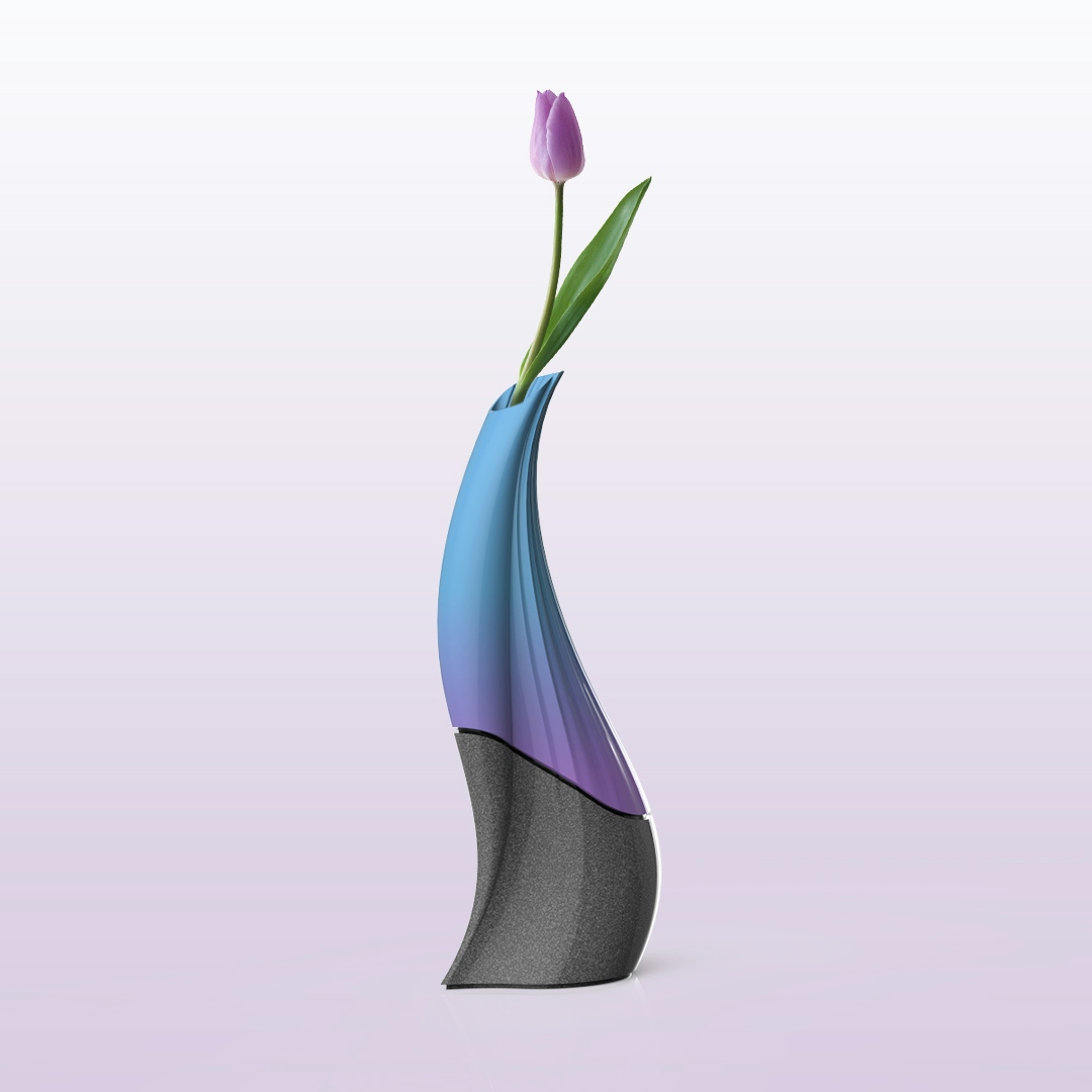 Customisable urn with dual function as a vase to hold flowers.