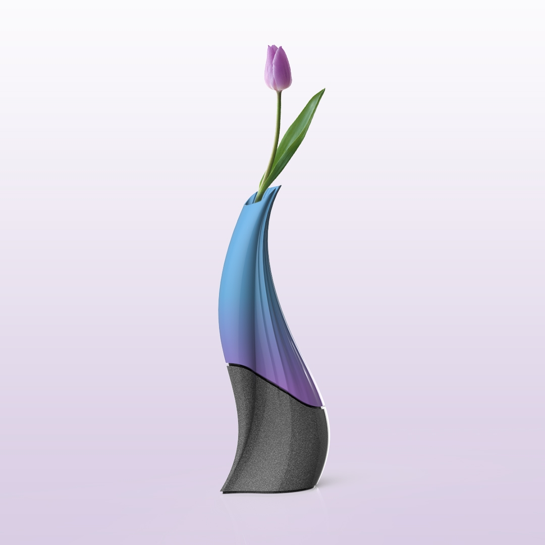 Customisable urn with dual function as a vase to hold flowers.